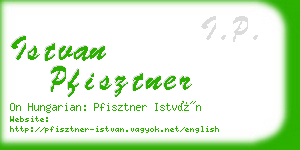 istvan pfisztner business card